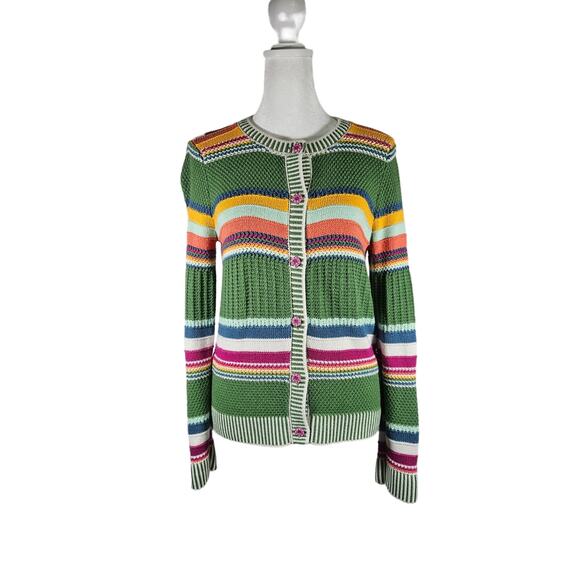 Matilda Jane Hip & Hygee Girls Cardigan Sweater Colorful Stripes Size 14‎ - Picture 1 of 7